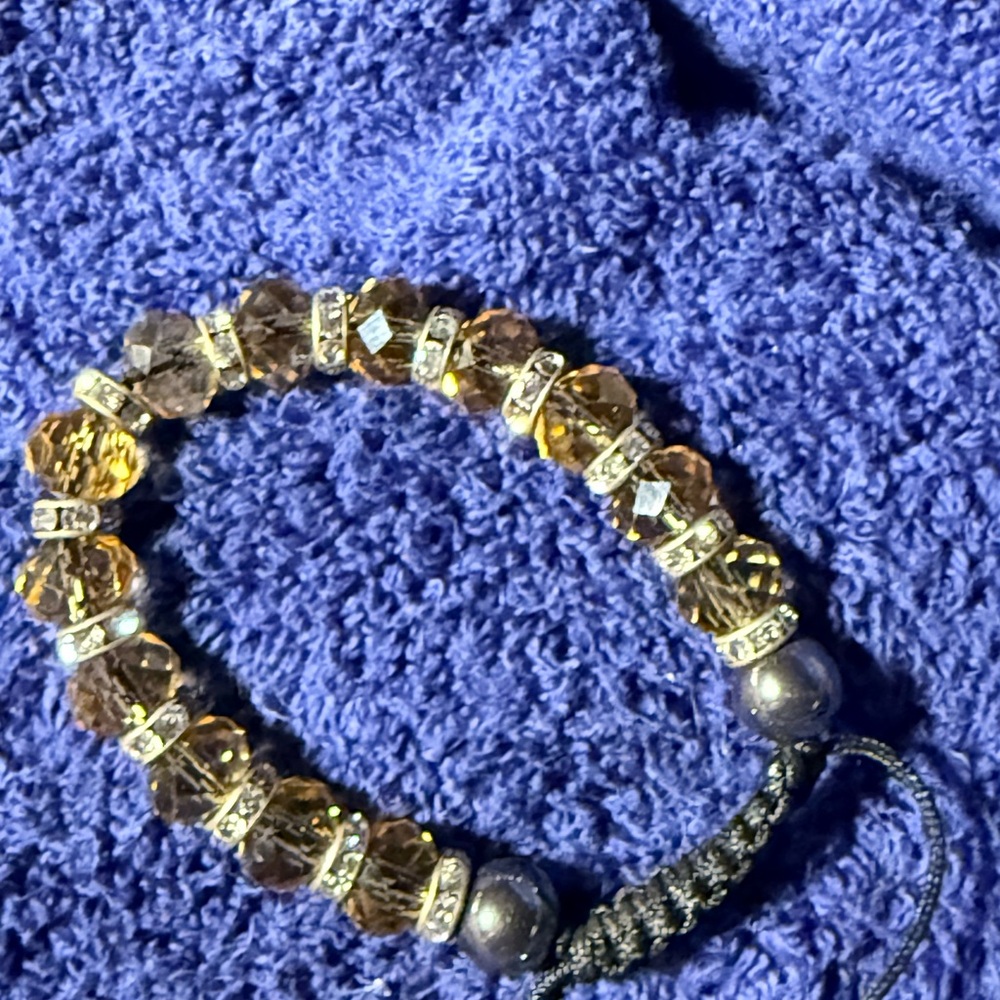 6/5”-7” Elegant Silver Tone Beaded Bracelet